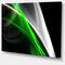 Designart - Fractal Lines Green White - Abstract Canvas art print